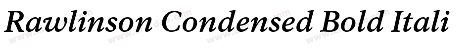 Rawlinson Condensed Bold Italic字体转换
